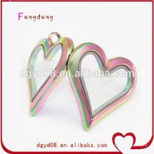 floating charm heart locket pendant